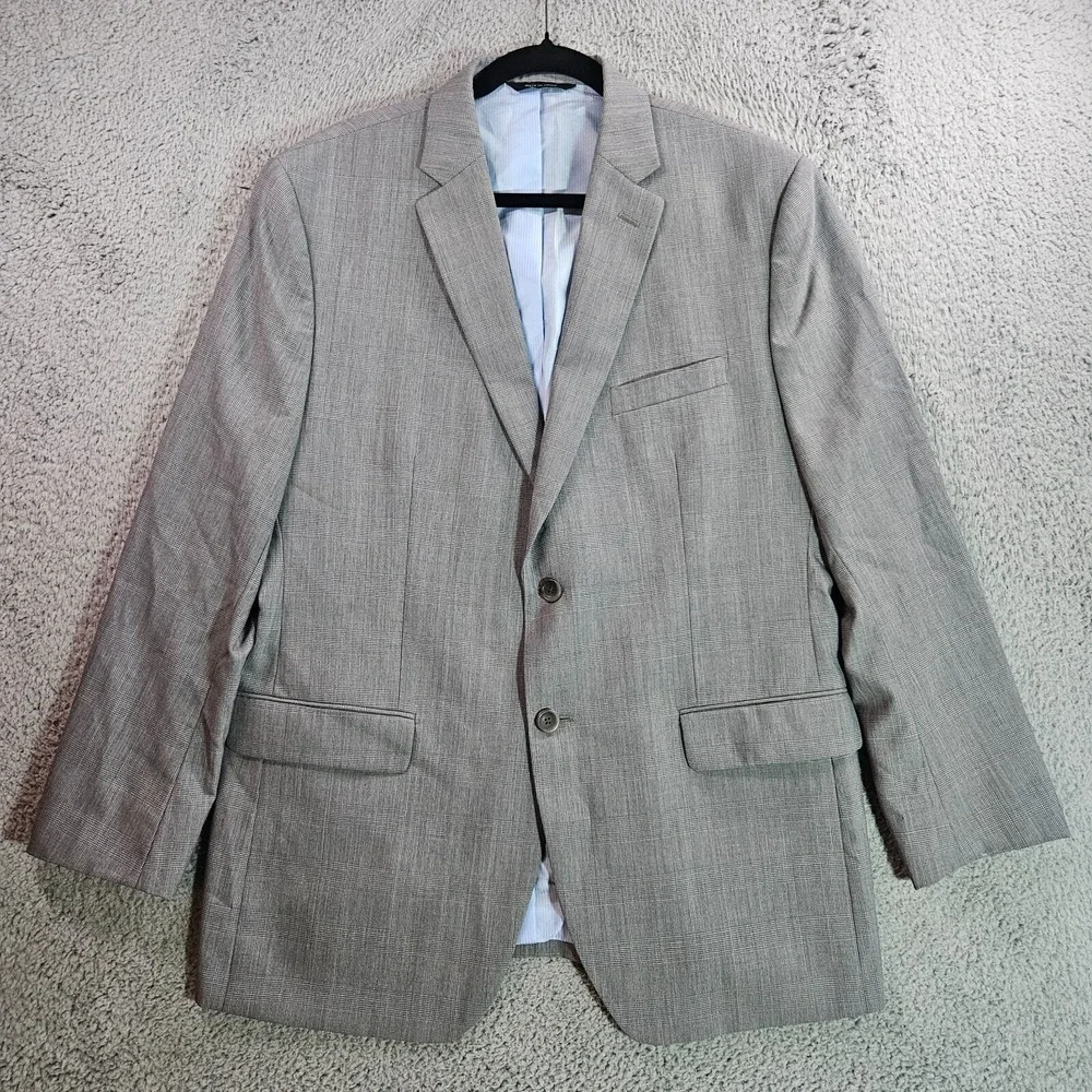 Banana Republic Sport Coat Blazer Suit Men 44R Tailored Fit Wool Plaid -Pls Read
